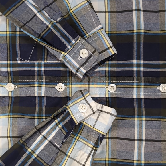 3/$20 OshKosh Plaid Button Down Shirt Baby Boy 12m Long Sleeve Western Top - Picture 5 of 9
